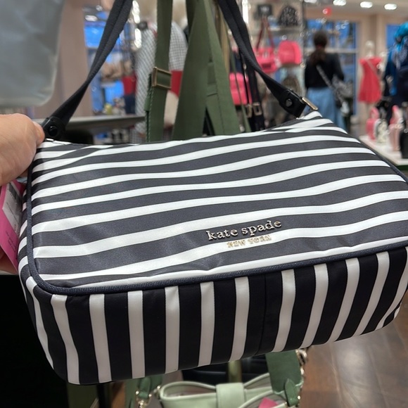 KATE SPADE
The Little Better Sam Stripe Small Shoulder Bag in BlackClotted Cream - Picture 15 of 16